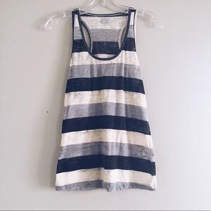 BDG striped blue black white / distressed tank top